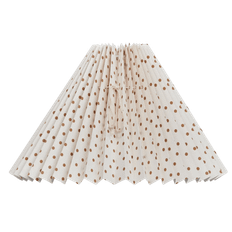 Lampeskærm - Beige Med Brune Prikker - 18 cm