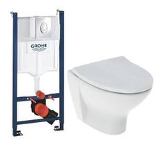 Ifö Spira 6265 Rimless toiletpakke inkl. sæde m/softslose, cisterne og hvid betjening