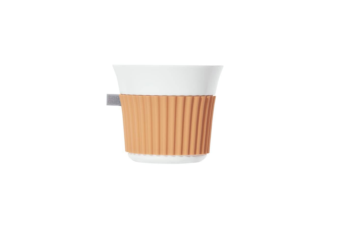 H concept Tag Cup Orange Mug Porcelain Dishwasher Microwave Oven Safe +d D-092-OR orange
