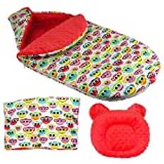 Baby småbarn barnvagn cossytoes buggy foder vadderad barnvagnsFOTMUFF/HANDWARMER / PRA-kudde (3 st set XL storlek, 9)