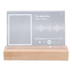3in Lighted Music Stand Mini Photo Frame Transparent Acrylic Light Emitting Photo Frame