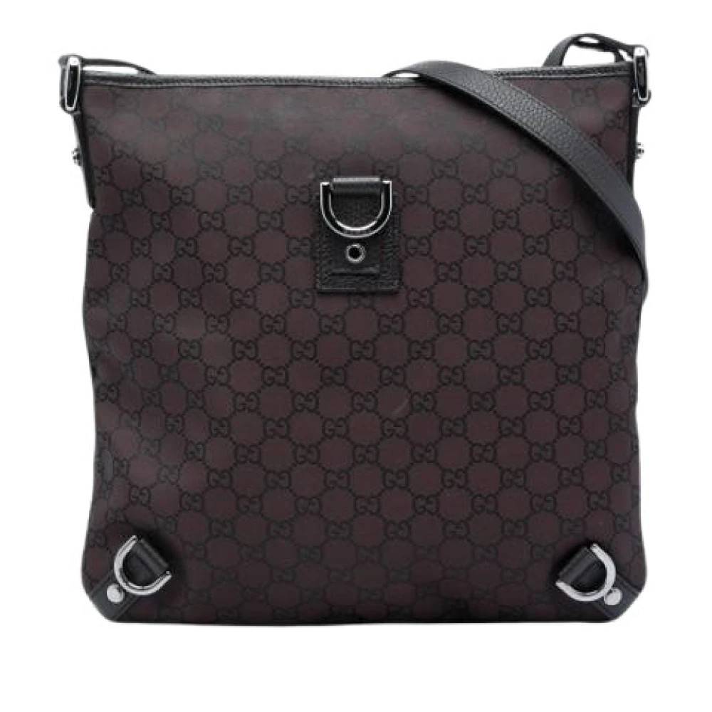 Gucci Vintage Pre-owned Nylon Crossbody Bag - Vintage - Dame - Brun - ONE SIZE - Nylon
