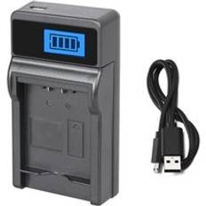 Nätadapterladdare för sony ccd-trv 65, ccd-trv 75, ccd-trv 78, ccd-trv 85, ccd-trv 87, ccd-trv 88, ccd-trv 89 handycam videokamera - 1x lcd usb-laddare
