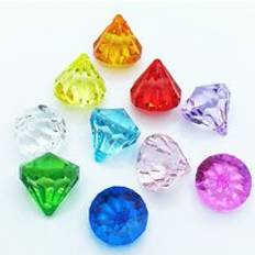 Transparent färg akryl plast kristall barn pojkar och flickor imitation diamant leksaker 10 st