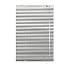 Deco Company persienn i aluminium att klämma fast, Insyns-, ljus- och bländskydd, Monteringssats ingår, aluminiumpersienn, Silver, 75 x 130 cm (BxH)