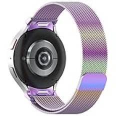 KUTEWEU Metallrem för Galaxy Watch 6 40 mm 44 mm, rostfritt stål band ersättningsarmband för Galaxy Watch 5/Galaxy Watch 4/Galaxy Watch 6 Classic 47 mm/Galaxy Watch 5 Pro 45 mm, Rostfritt stål