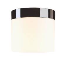Tak- och vägglampa Opus 200/19 svart, matt opalglas E27