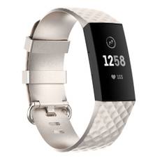 Vattentätt Fitbit Charge 4 etc. band- Silverfärgat