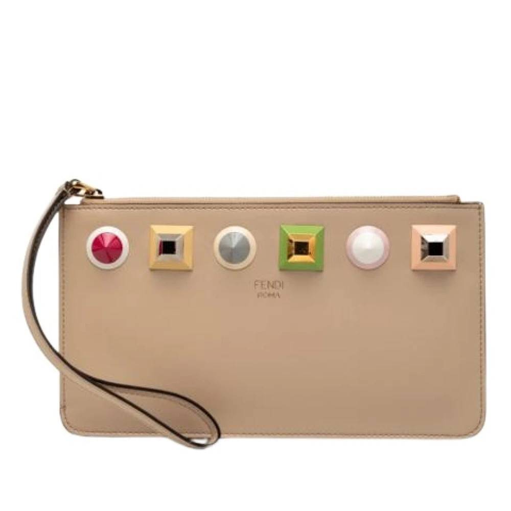 Fendi Vintage - Pre-owned Studded Leather Clutch Vintage - Dam - ONE Size - Läder