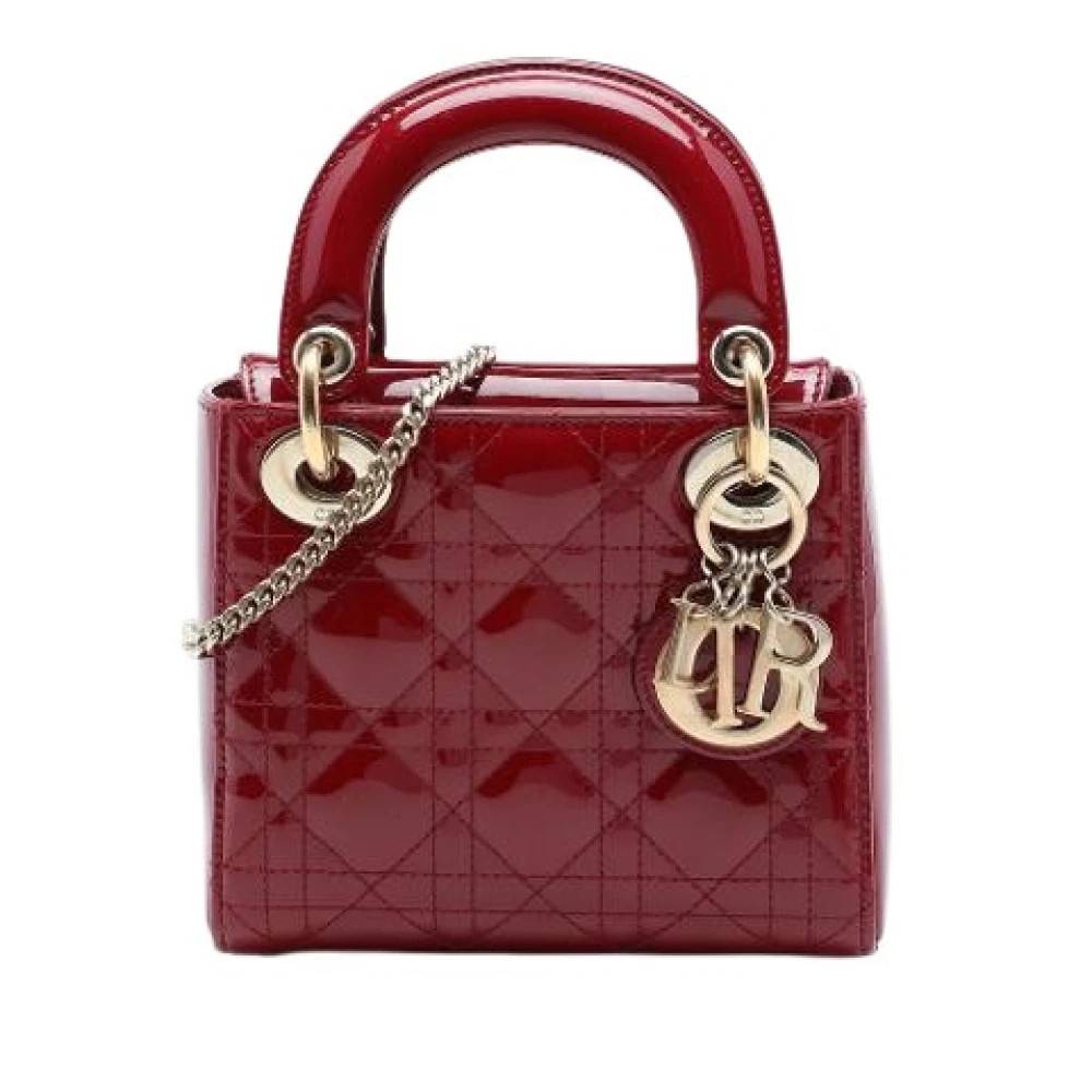 Dior Vintage Pre-owned Lady Dior - Vintage - Dame - Rød - ONE SIZE - Læder