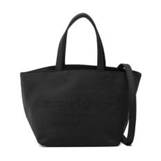 Alexander Wang, Taske, Dame, Sort, ONE SIZE, Uld, Sort kanvas skuldertaske med logo