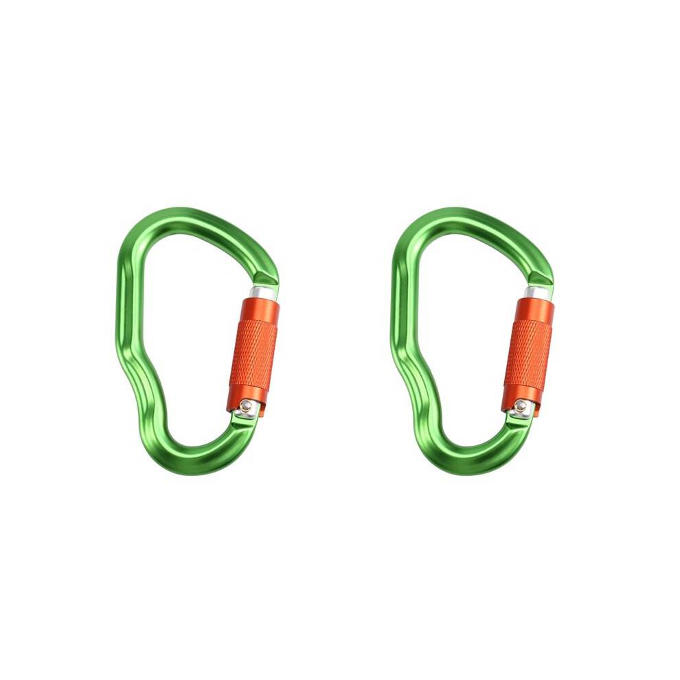 2X Twist Lock Carabiner Heavy Duty Carabiner 25kN Climbing Carabiner Safety Carabiners for Rappelling, Dog Leash, Swing