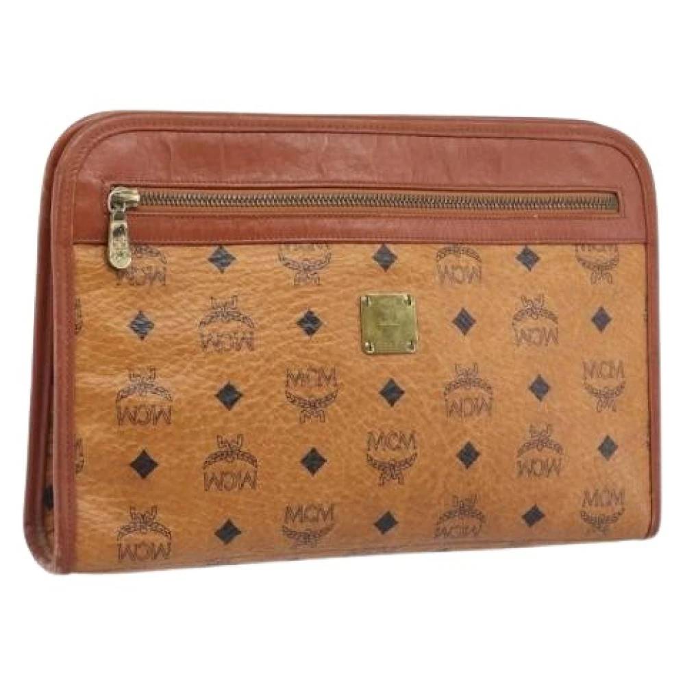 MCM Pre-owned Pre-owned Clutch Taske - Vintage - Dame - Brun - ONE SIZE - Uld