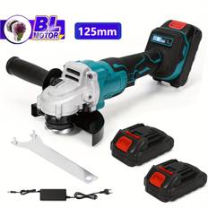 TEMU 125mm Brushless Electric Angle Grinder 3 Cordless Grinder Machine Woodworking Power Tool For Makita 18v Battery
