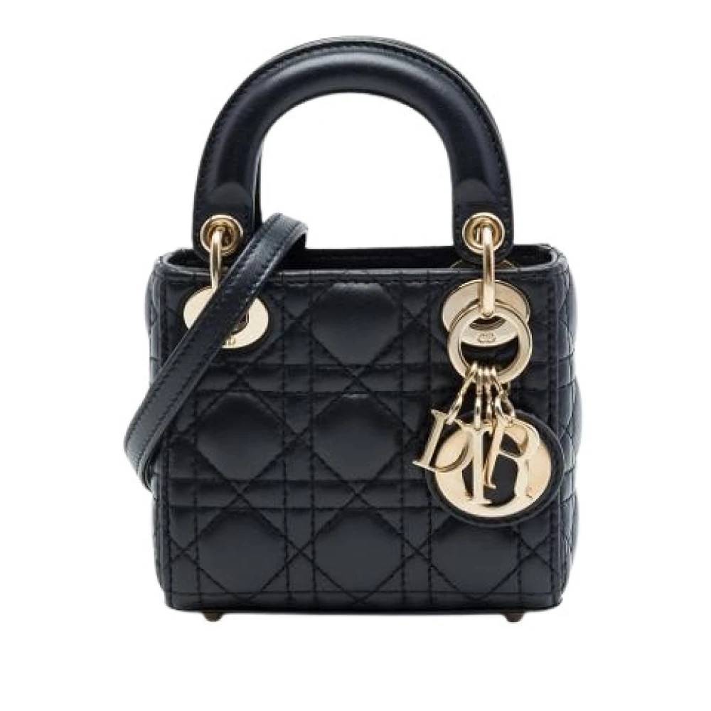 Dior Vintage Pre-owned Quilted Satchel - Vintage - Dame - Sort - ONE SIZE - Uld