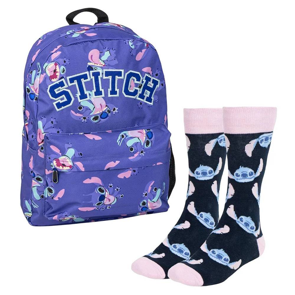 Cerda Group Stitch Skole Rygsæk Og Sokker Ansigtsdesign Sæt 16l