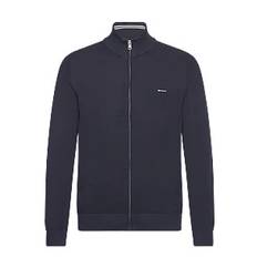 COTTON PIQUE ZIP CARDIGAN