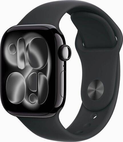 Apple Watch Series 11 Aluminium 42 mm (2025) | GPS | diamantsort | Sportsrem M/L | sort