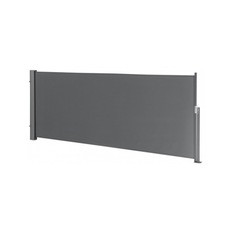 Sidemarkise 100 x 300 cm i stål og polyester - Grå