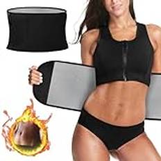 ACWOO Ryggstöd Bälte Ryggstöd, Midjebälte För Kvinnor Män, Svett Midja Cincher Trimmer, Magtränare Svettbälte, Magkontroll Bodyshaper Träning Sportband