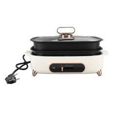 Electric Skillet with Removable Pan 1200W Adjustable Temperature Nonstick Multifunction Electric L
