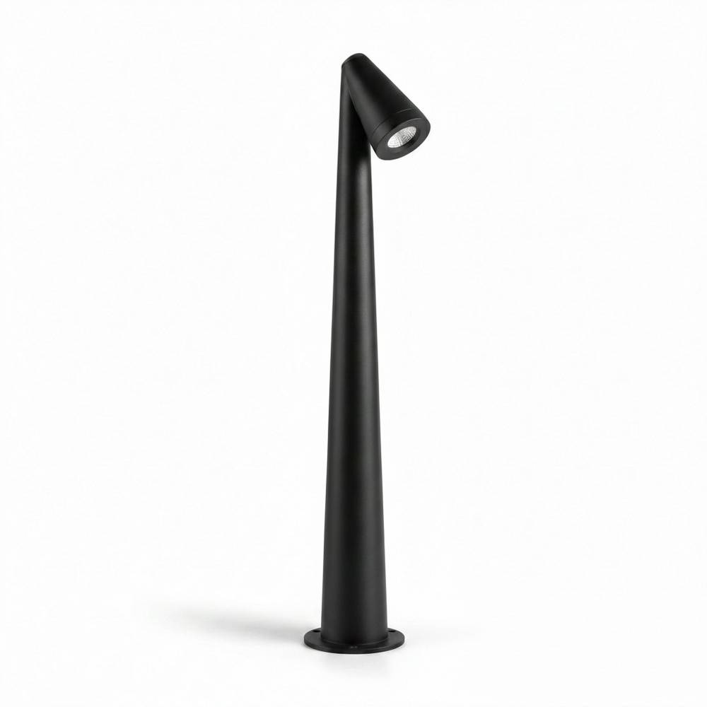Svart trädgårdslampa - 8W, 80 cm, IP65 utomhus, inkl. ljuskälla - Kulör : Varm