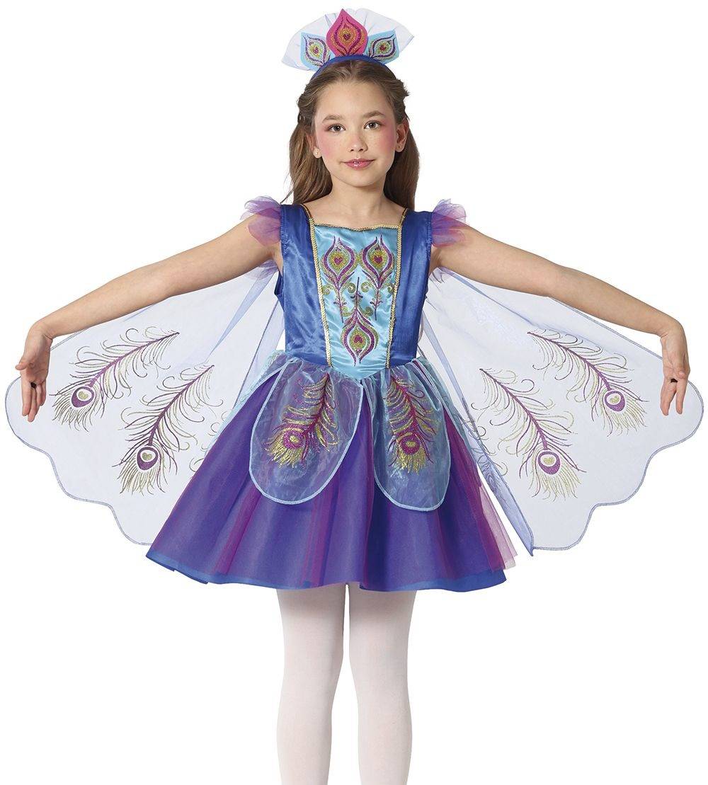 Påfugl kostume 10-12 år.