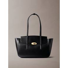 Top Flap Tote Bag - Black - One Size