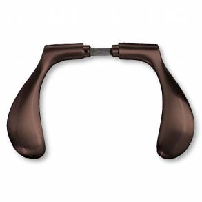 Arne Jacobsen dørhåndtag - AJ dørgreb - Langskilt uden lås - Bruneret Messing