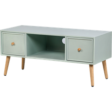 TV-bord Nordlys Furniture Akita FSC-bøgetræ afdæmpet grøn 100x40x46 cm