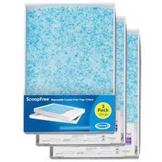 PetSafe ScoopFree Ersättningskristallkattsandbricka, Självrengörande Automatisk Kattoalett, Navullningsbrickor - Dammfri, Klumpfri, Luktbekämpning, 3-pack
