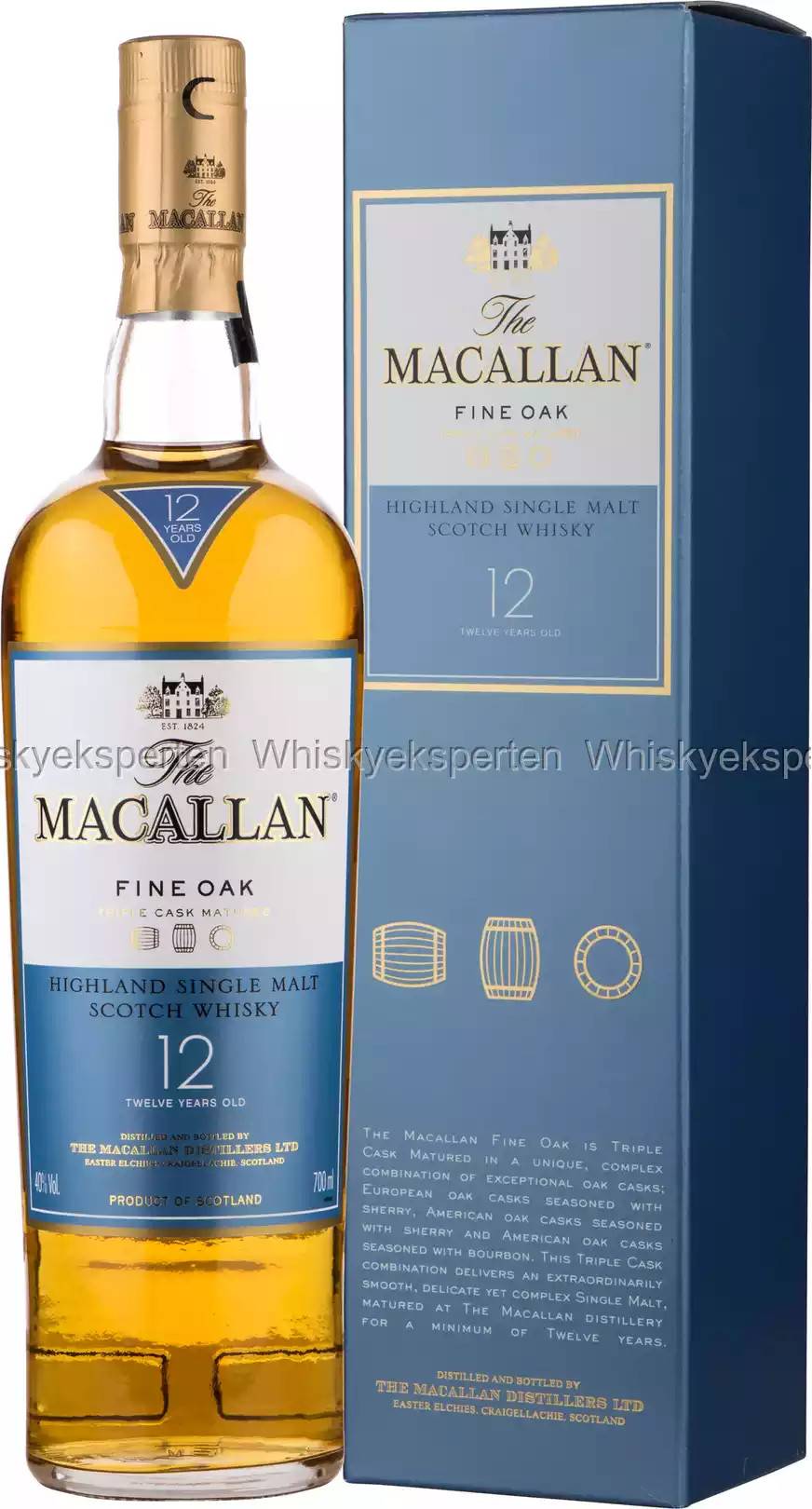 Macallan 12 År Fine Oak 70 cl, 40%