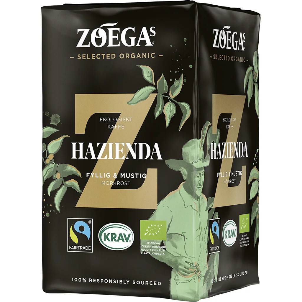 Zoegas Zoegas Hazienda Rättvisemärkt / KRAV 450 g, 12 st YXKAFFE-7028