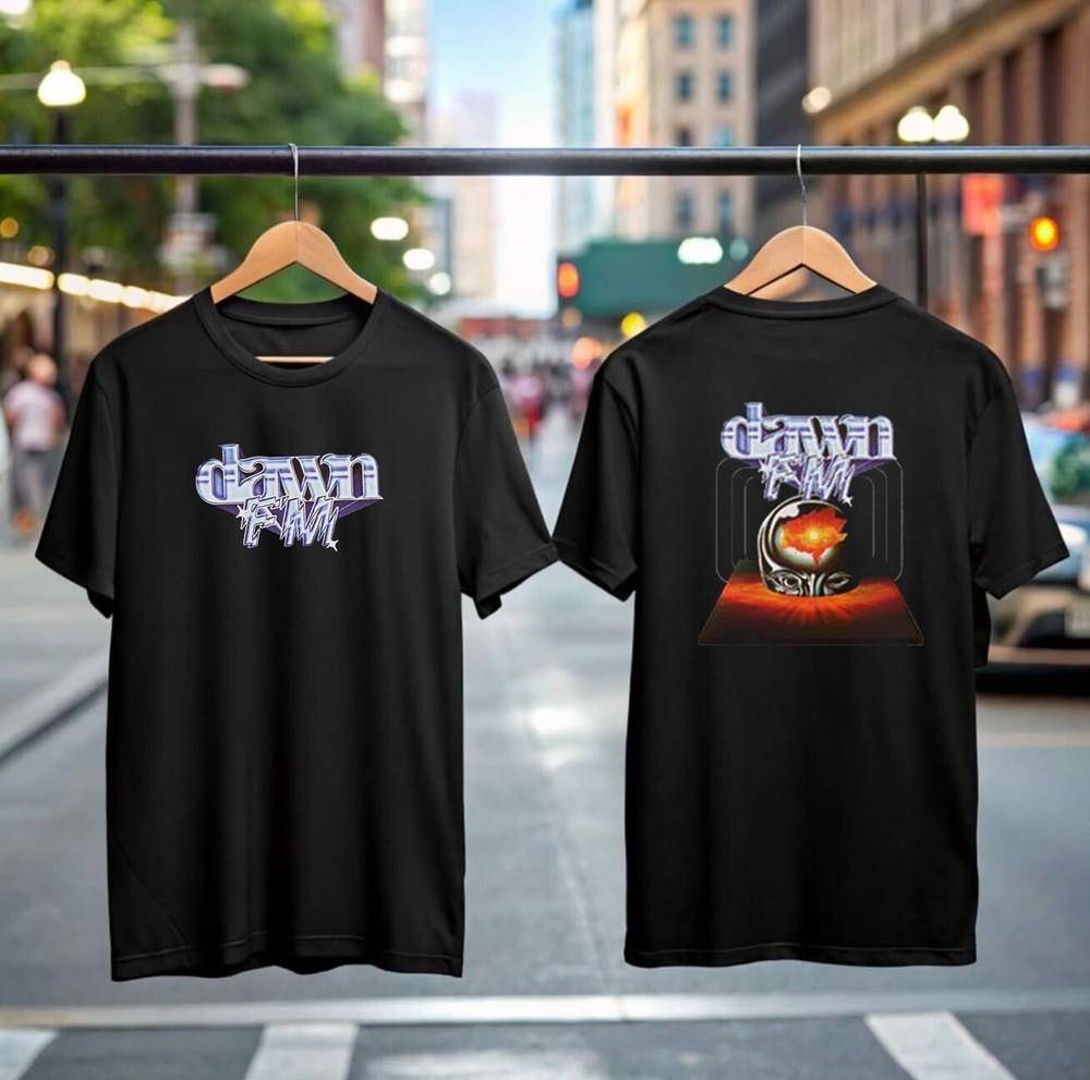 The Weeknd Dawn Fm T-shirt, Gåva till Fan RandB och Pop, Album Musik T-shirt. cm gray