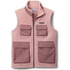 Columbia Jasper Ridge Pebbled Fleece Vest - Fleeceväst - Børn Eraser Pink / Fig S (8 år)
