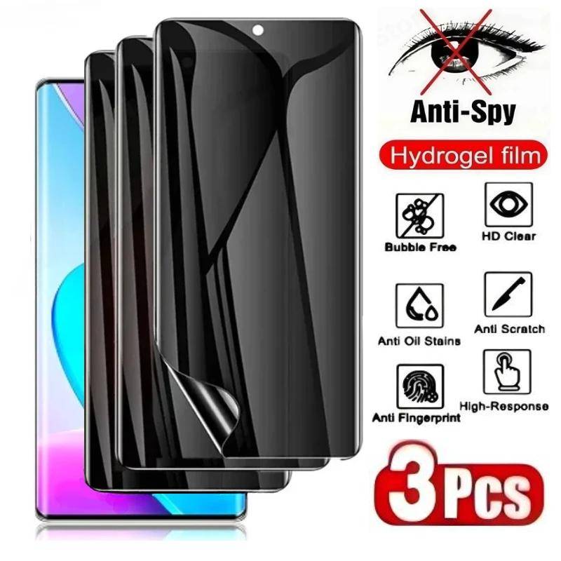 3 st Anti-spion Hydrogel-film För Honor Magic 7 Lite 6 5 7 Pro Heltäckande Skärmskydd För Honor 300 200 100 Pro 90 Mjuk Film svart