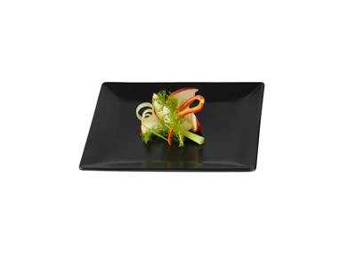 Quadro tallerken i sort 18 × 18 cm.