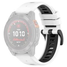 Garmin Fenix 7S etc. 20mm urbånd - hvid og sort