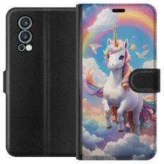 OnePlus Nord 2 5G Sort Tegnebogsetui Stolt Enhörnig
