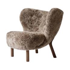 &Tradition Little Petra VB1 Loungestol Oiled Walnut & Sheepskin Sahara 17mm