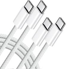 2-pak 3FT USB-C til USB-C-kabel - certificeret hurtigopladningskabel til iPhone 15 Pro Max, Samsung S23, iPad Pro, MacBook Air osv.