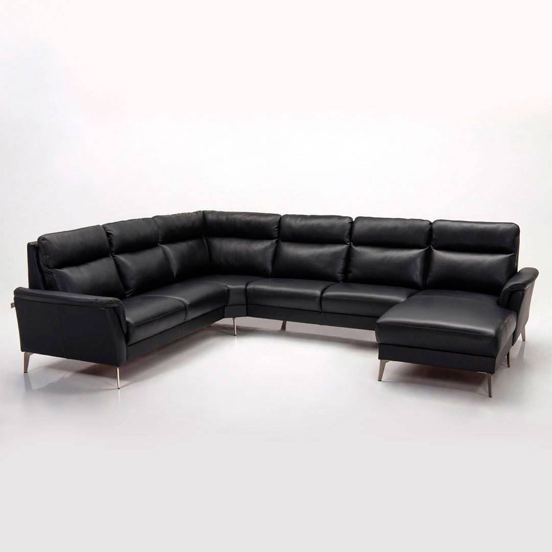Hjort Knudsen - Comfort - u-sofa - semianalin læder