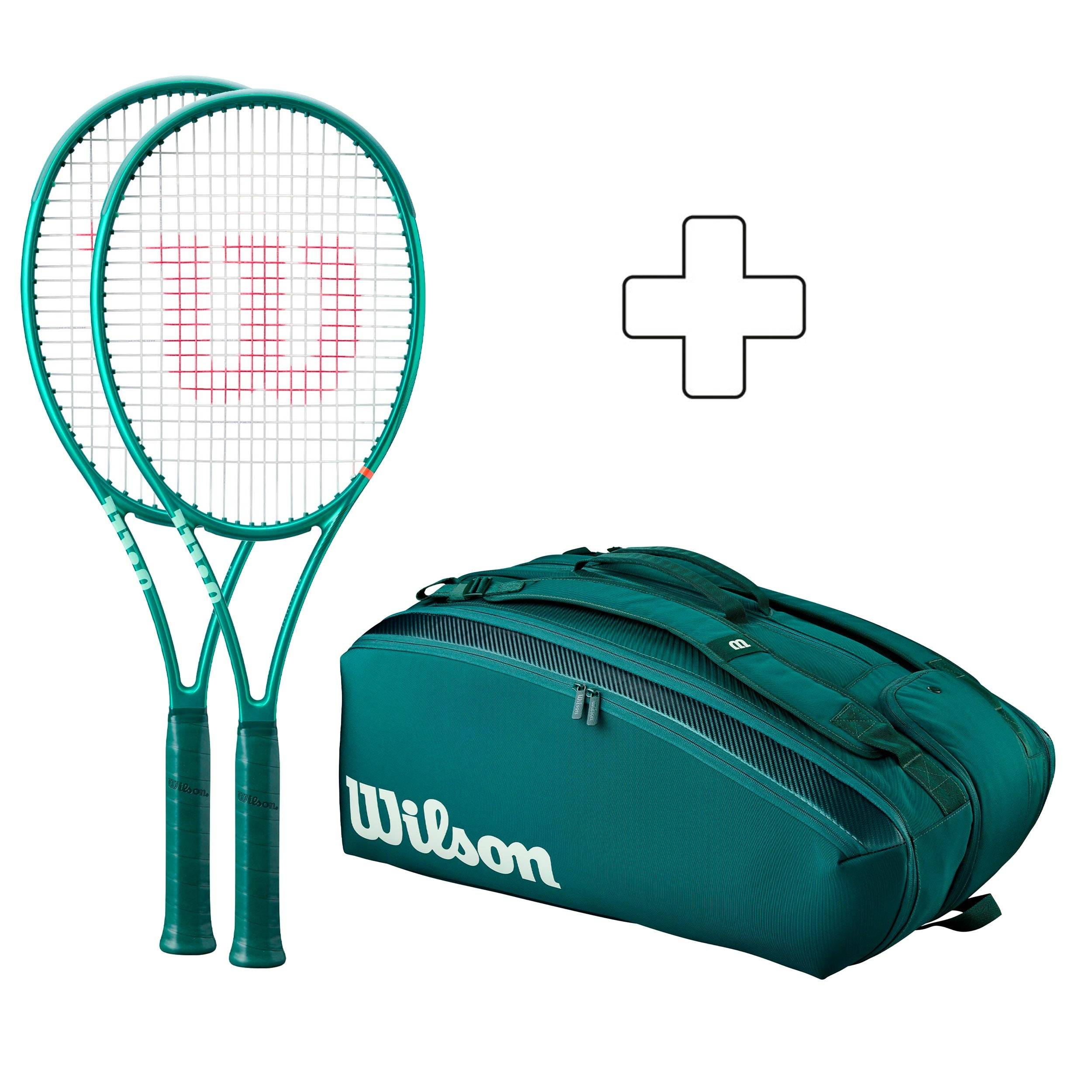 Wilson 2 x Blade 98 16X19 V10 plus racket bag (2026) - Size2 - green