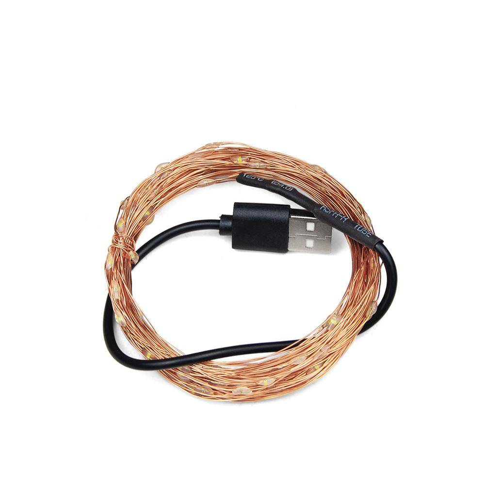 5/10/20m jul led ljus dekoration utomhus solenergi sträng ljus usb krans fairy lights bröllopsfest belysning - 10m usb led strängar / Vit