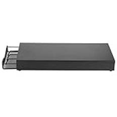Kaffekapselhållare, DIY-låda för kaffekapslar, lådlåda för förvaring av 40 kaffekapslar, metall kaffekapseldispenser med halkfri yta svart 37,5 x 17,5 x 5,3 cm 1160 g