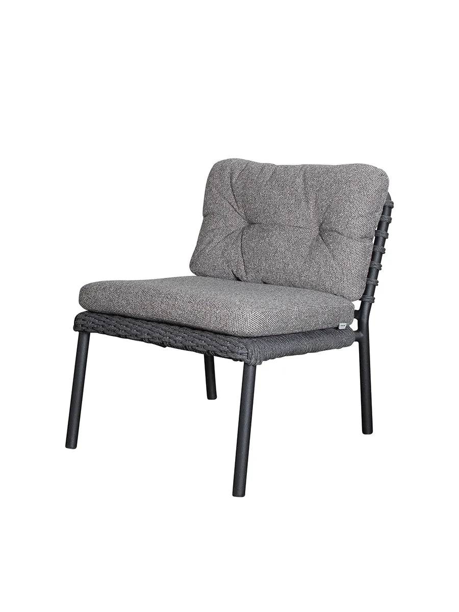 Ocean Enkeltmodul, soft rope fra Cane-line Dark grey / Dark grey, Cane-line Wove - Jacobsen Plus