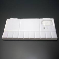 TEMU Compact Folding Paint Palette With Thumb Hole – Lightweight Plastic Artist’s Mixing Tray For Acrylic, Watercolor, And Oil Paints – Includes 20 Small & 5 Large Wells – Portable &