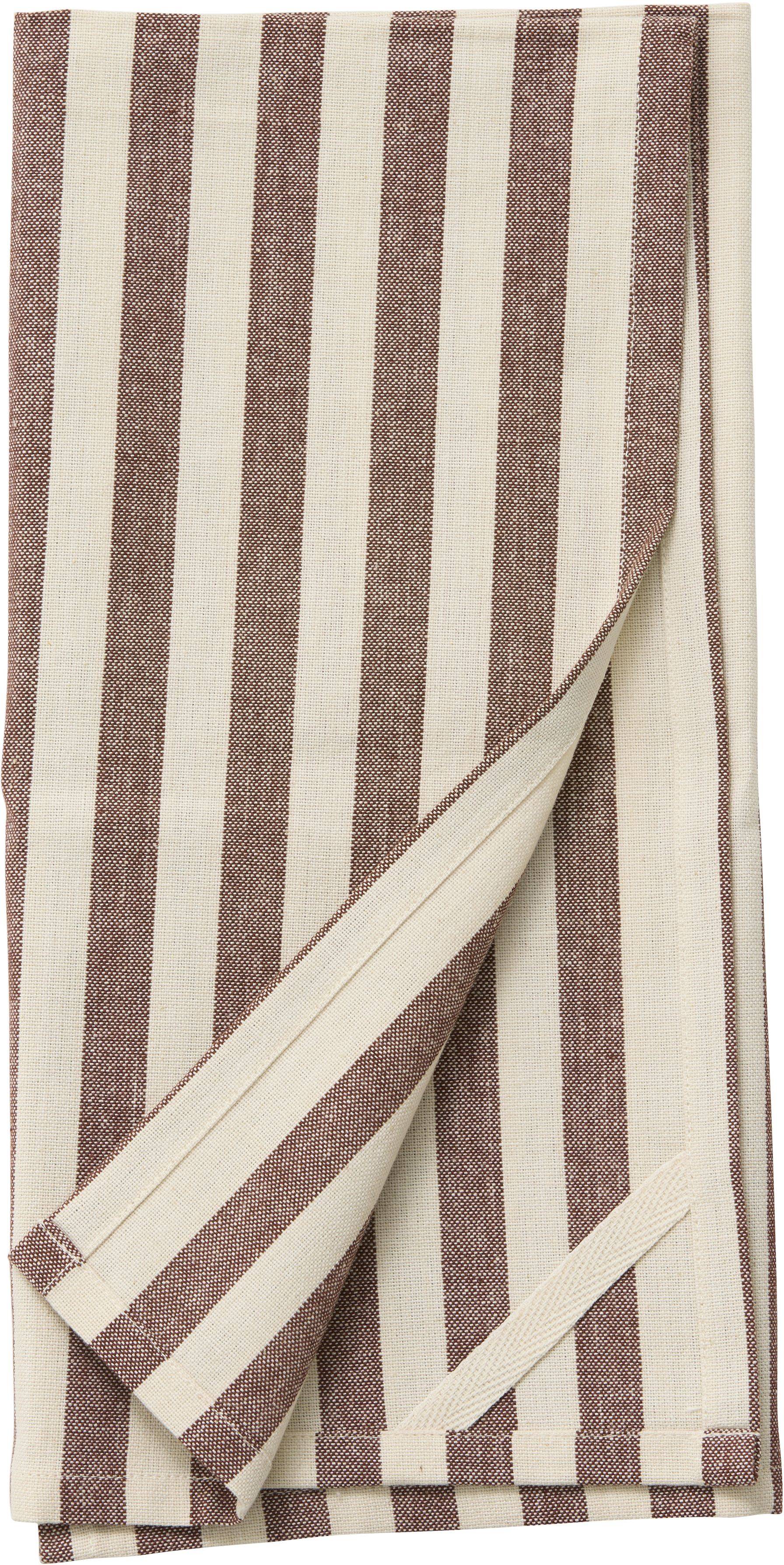 Nordal Viskestykke 50x70 cm, Beige/Bordeaux
