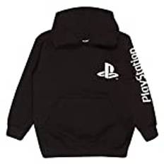 Popgear Playstation PS logotyp pojkar pullover huvtröja svart huvtröja för barn, svart, 7-8 år