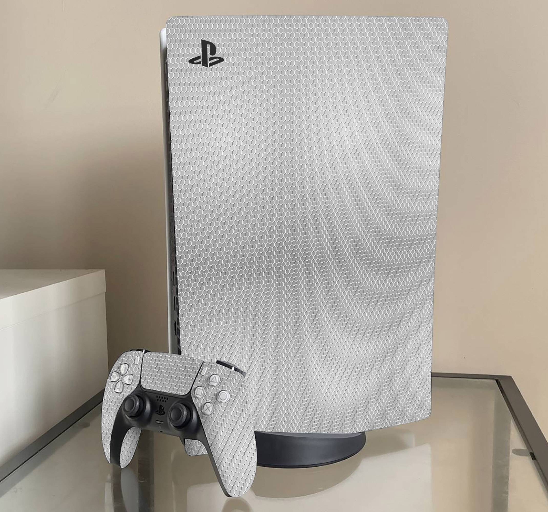 Vit kolhud playstation 5 klistermärke